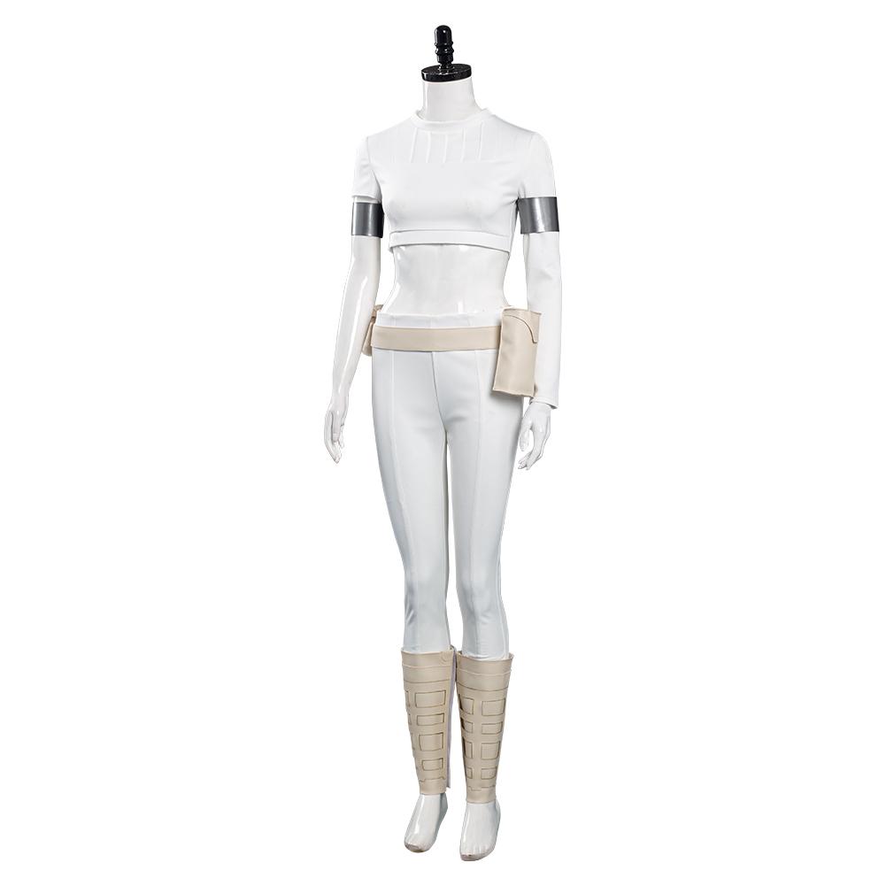 Padme Amidala White Outfits Cosplay Costume Halloween Carnival Suit