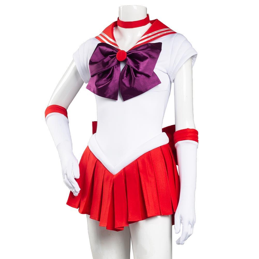 Sailor Moon Hino Rei Uniform Cosplay Skirt Dress Outfit Set Christmas Costume Festival Carnival
