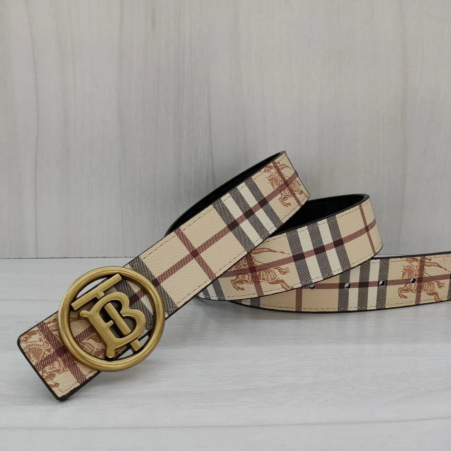 Men's Big Brand Belt Letter Buckle Smooth Buckle Casual All-match Teenager Internet-famous Same-style Belt