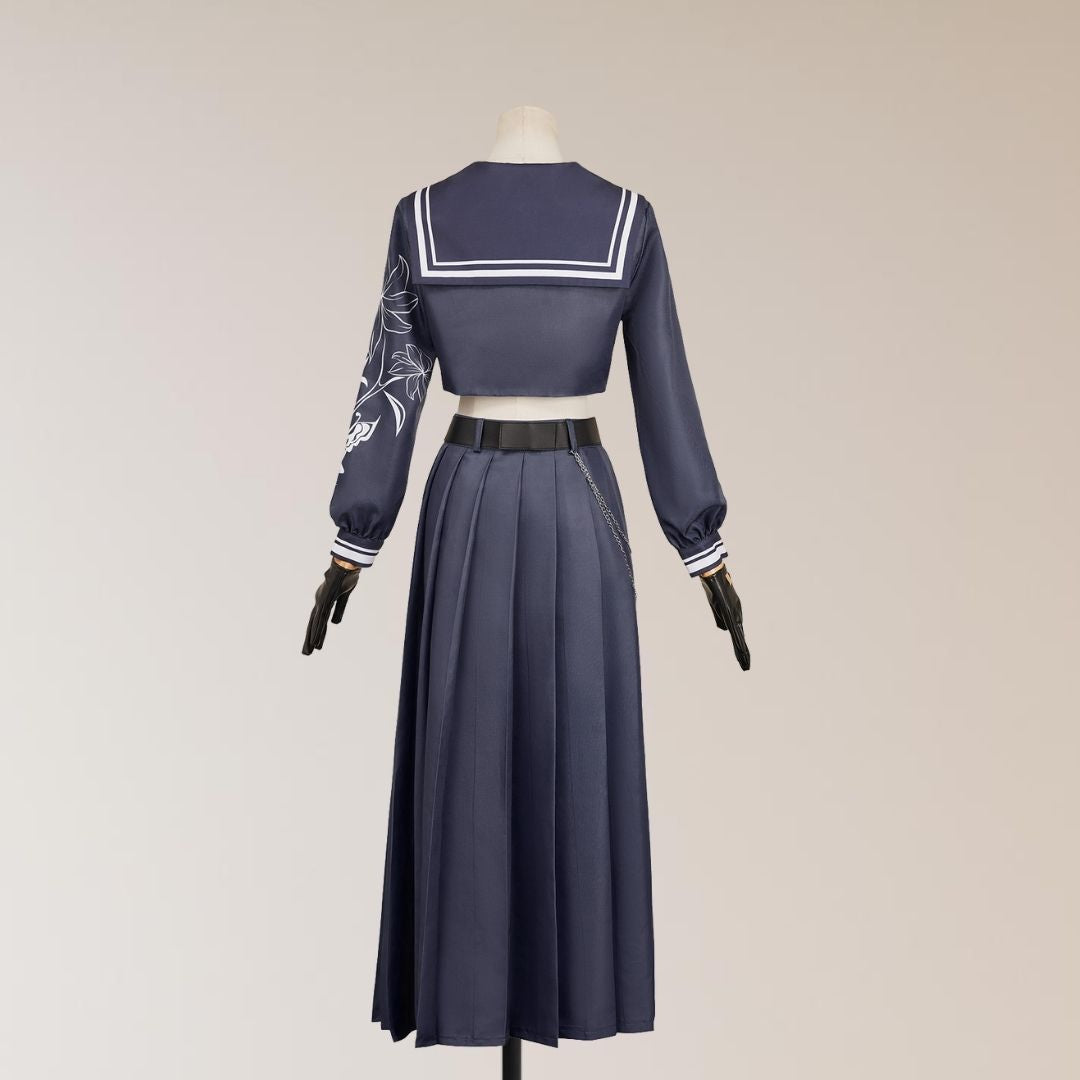 Final Fantasy VII Aerith Seventh High Team Cetra Uniform JK Outfits Halloween Carnival Party Cosplay Costume
