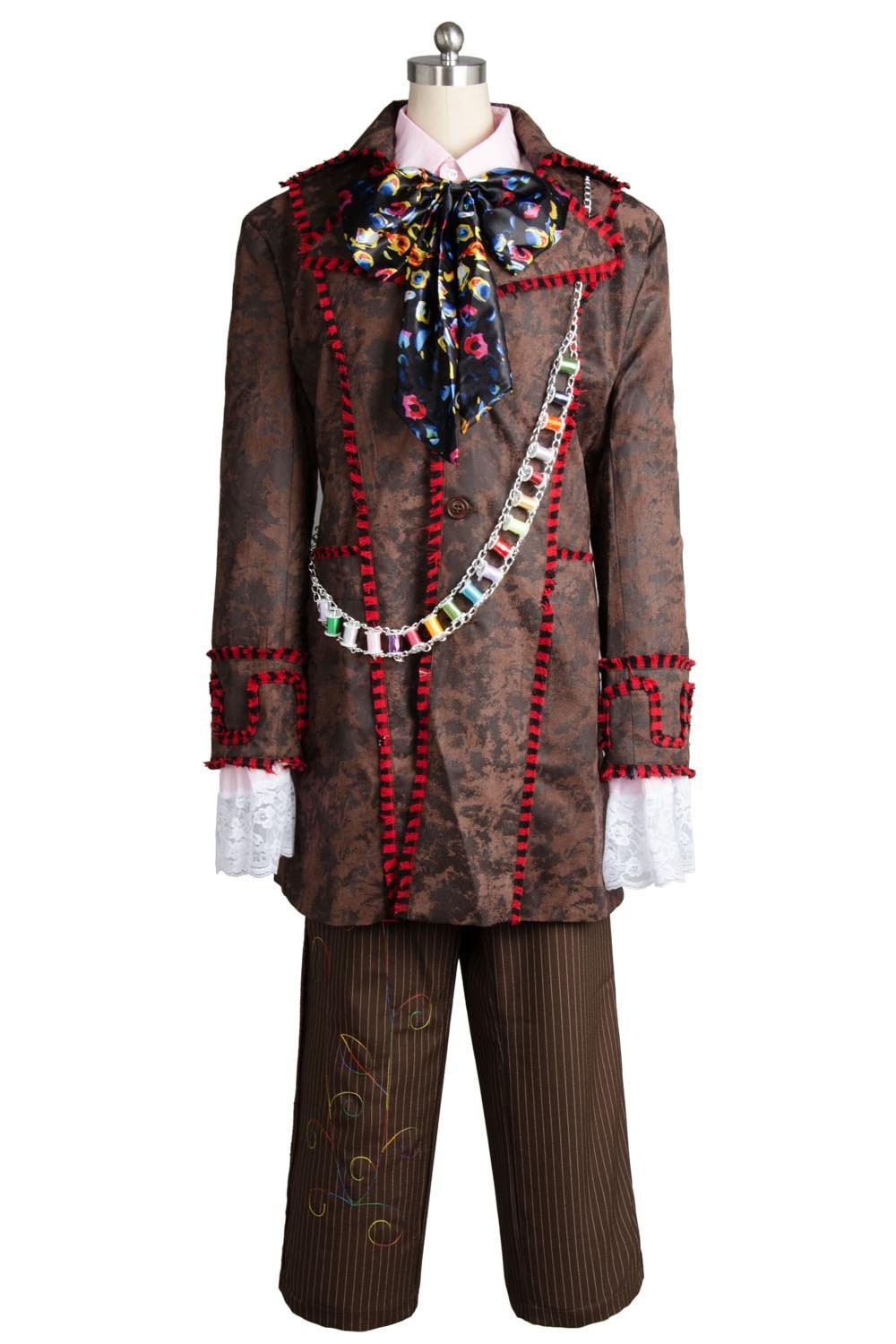 Johnny Depp Mad Hatter Outfits Halloween Carnival Suit Cosplay Costume