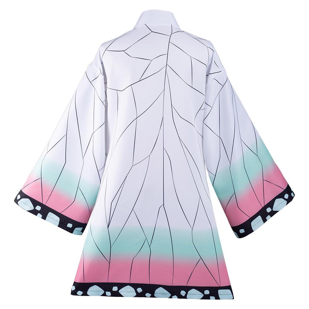 Kimetsu no Yaiba Kochou Shinobu Cosplay Costume Cloak Earings Belt Outfits Halloween Carnival Suit