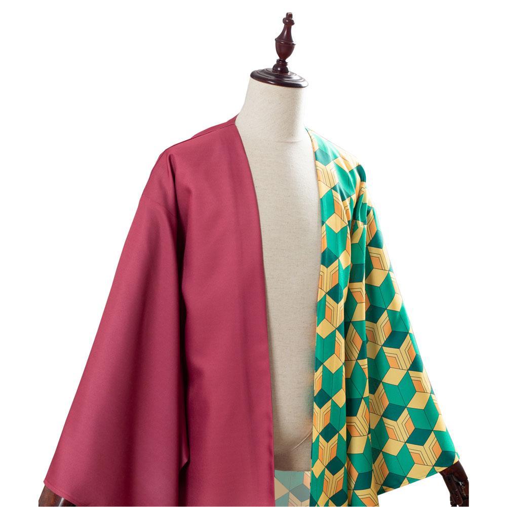 Demon Slayer: Kimetsu no Yaiba Tomioka Giyuu Kimono Cloak Outfits Halloween Carnival Suit Cosplay Costume