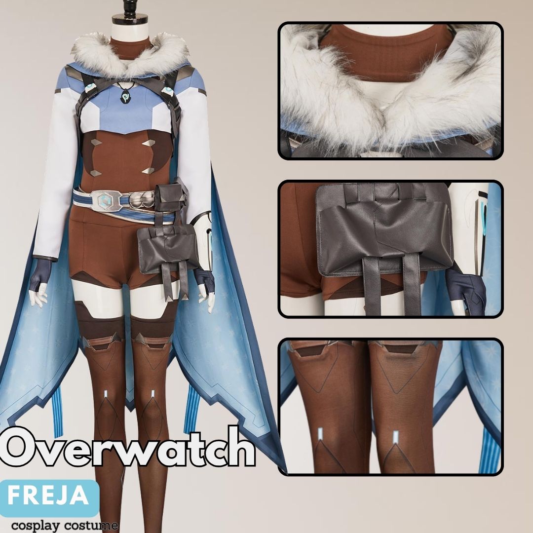 Overwatch Freja Women Fullset Outfits Halloween Carnival Party Cosplay Costume