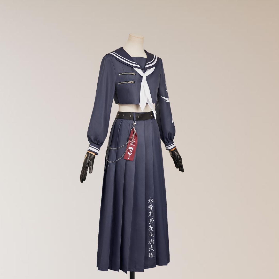 Final Fantasy VII Aerith Seventh High Team Cetra Uniform JK Outfits Halloween Carnival Party Cosplay Costume