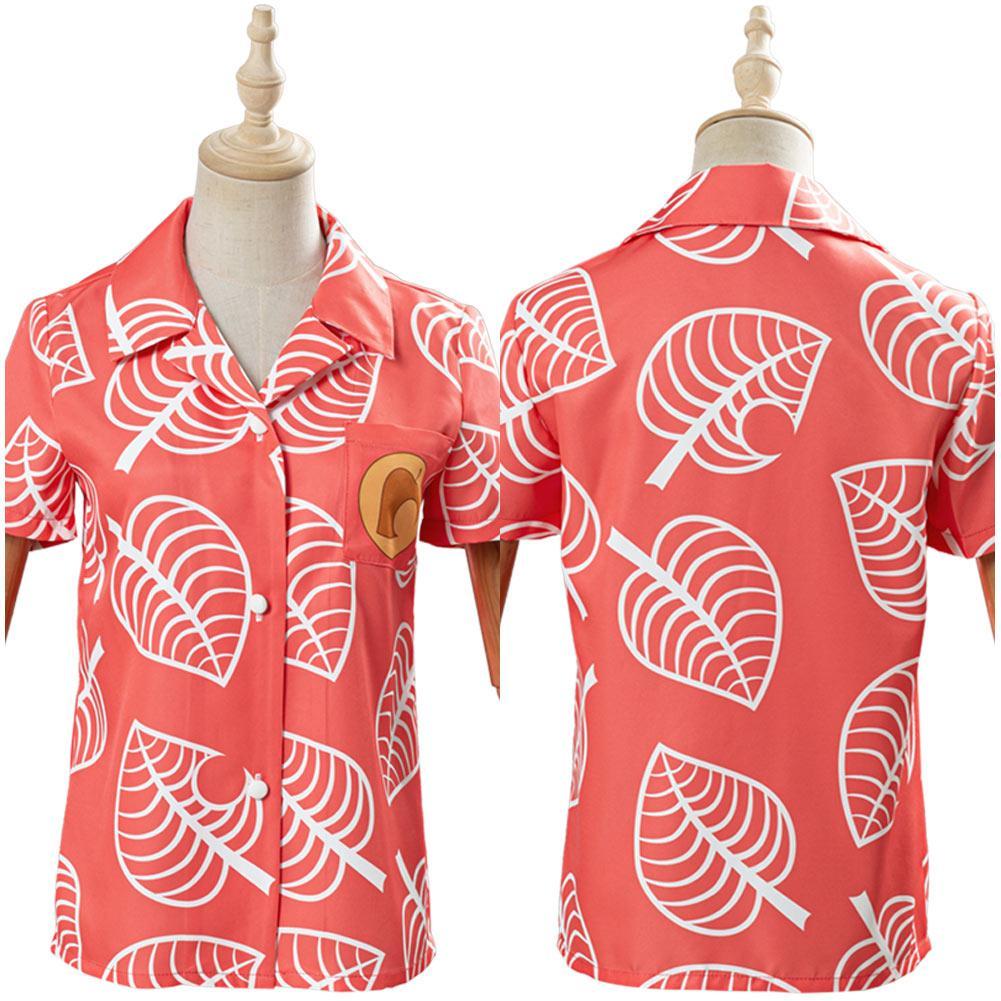 Animal Crossing Isabelle Cosplay Costume Women Short Sleeve Shirts Top