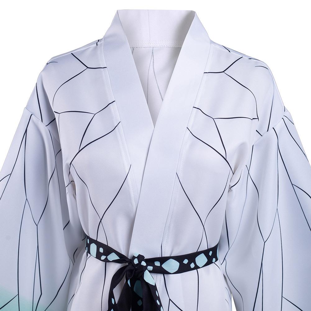 Kimetsu no Yaiba Kochou Shinobu Cosplay Costume Cloak Earings Belt Outfits Halloween Carnival Suit