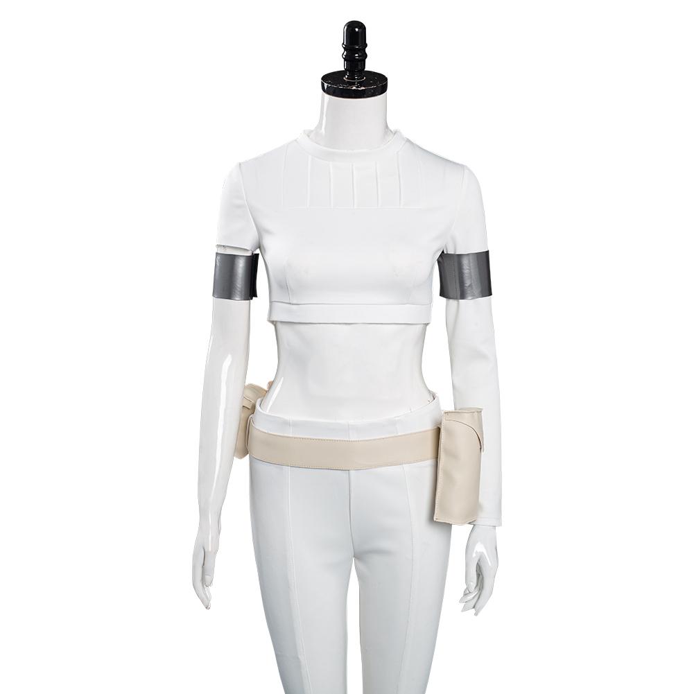 Padme Amidala White Outfits Cosplay Costume Halloween Carnival Suit