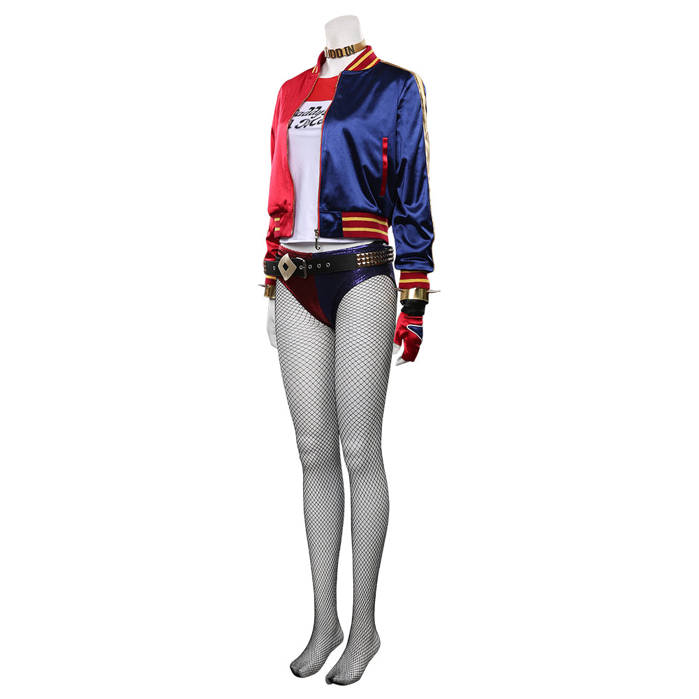 Harleen Quinzel Cosplay Costume Outfits Halloween Carnival Suit