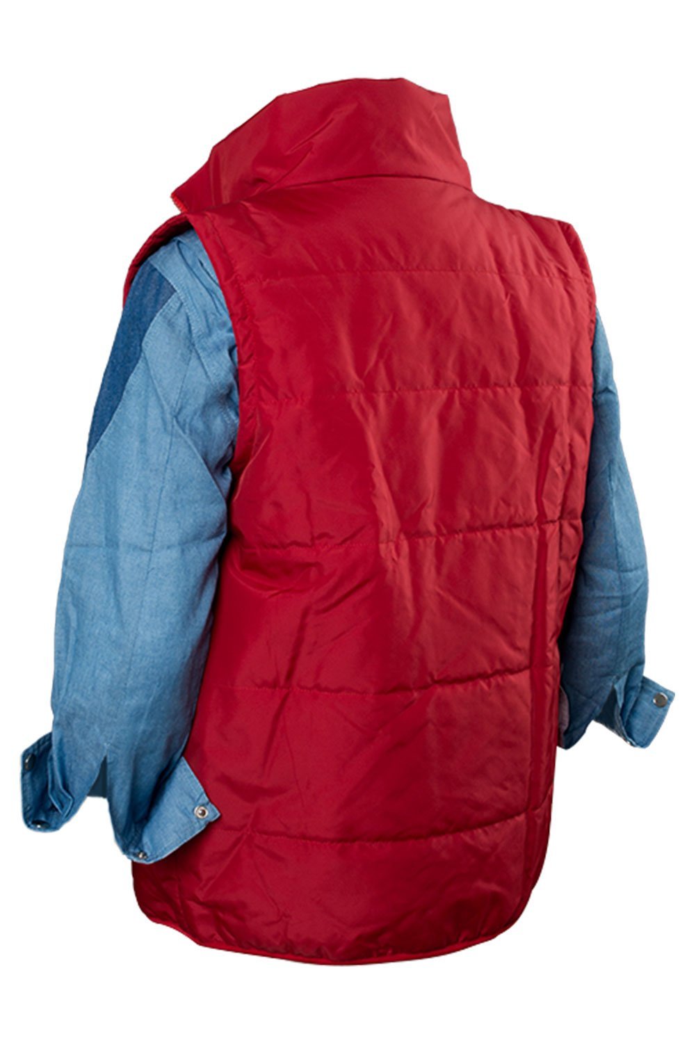 Back To The Future Marty McFly  Red Waistcoat Cosplay Costume Halloween Carnival Suit