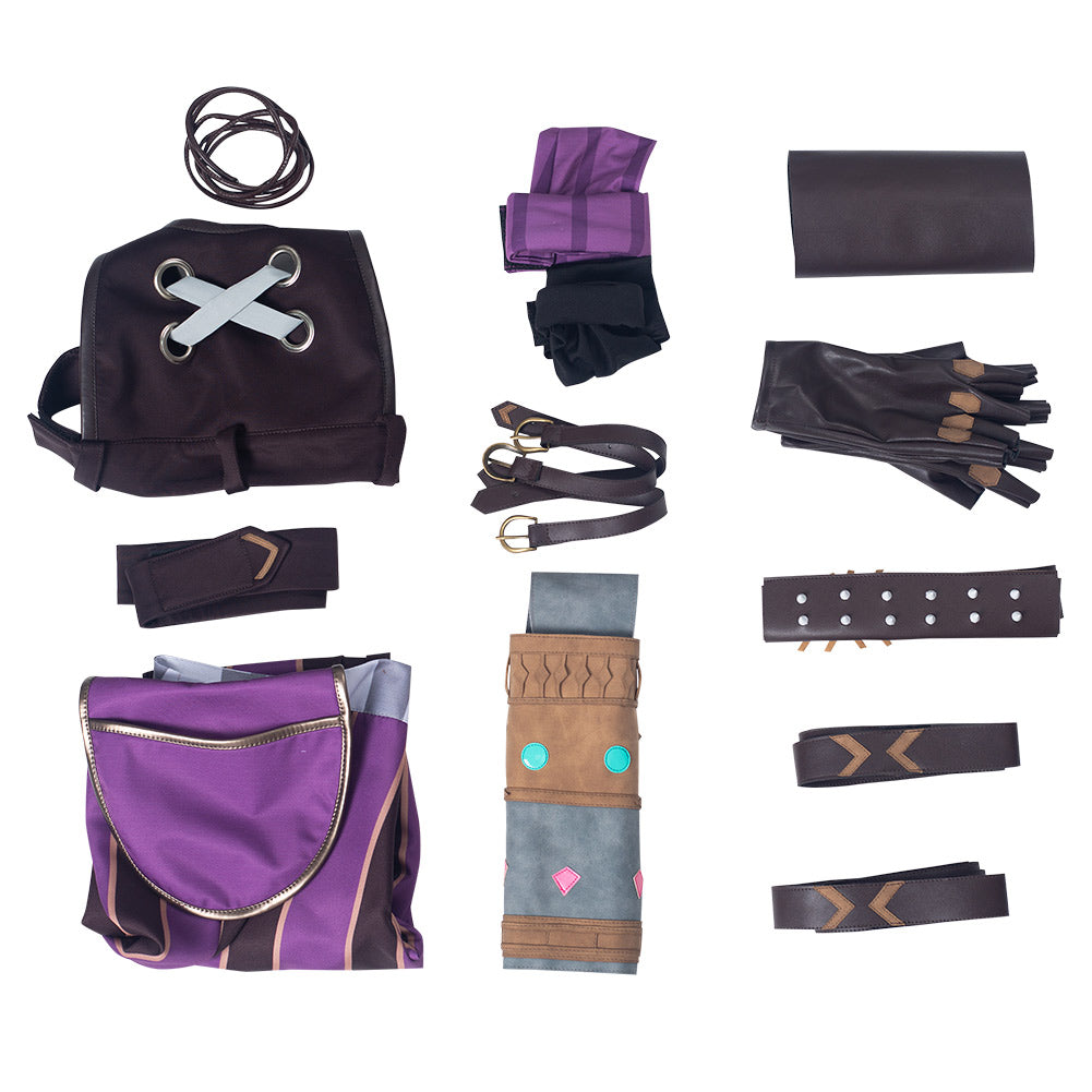 Arcane: League of Legend Jinx Fullset Outfits Halloween Carnival Cosplay Costume 