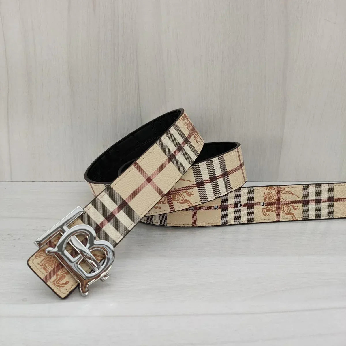 Men's Big Brand Belt Letter Buckle Smooth Buckle Casual All-match Teenager Internet-famous Same-style Belt
