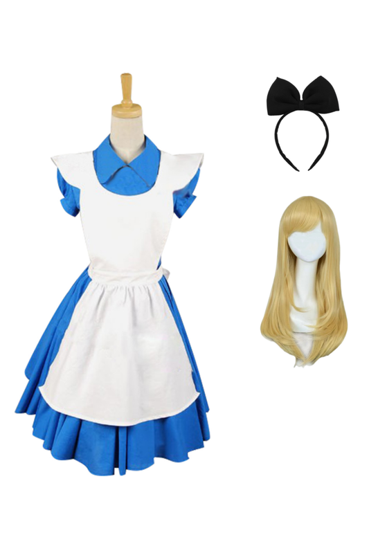Alice Blue Alice Dress Cosplay Costume Halloween Suit