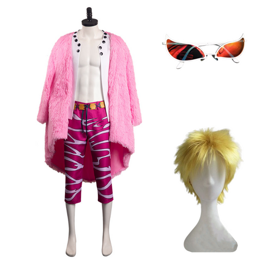 One Piece Donquixote Doflamingo Outfits Halloween Carnival Suit Cosplay Costume