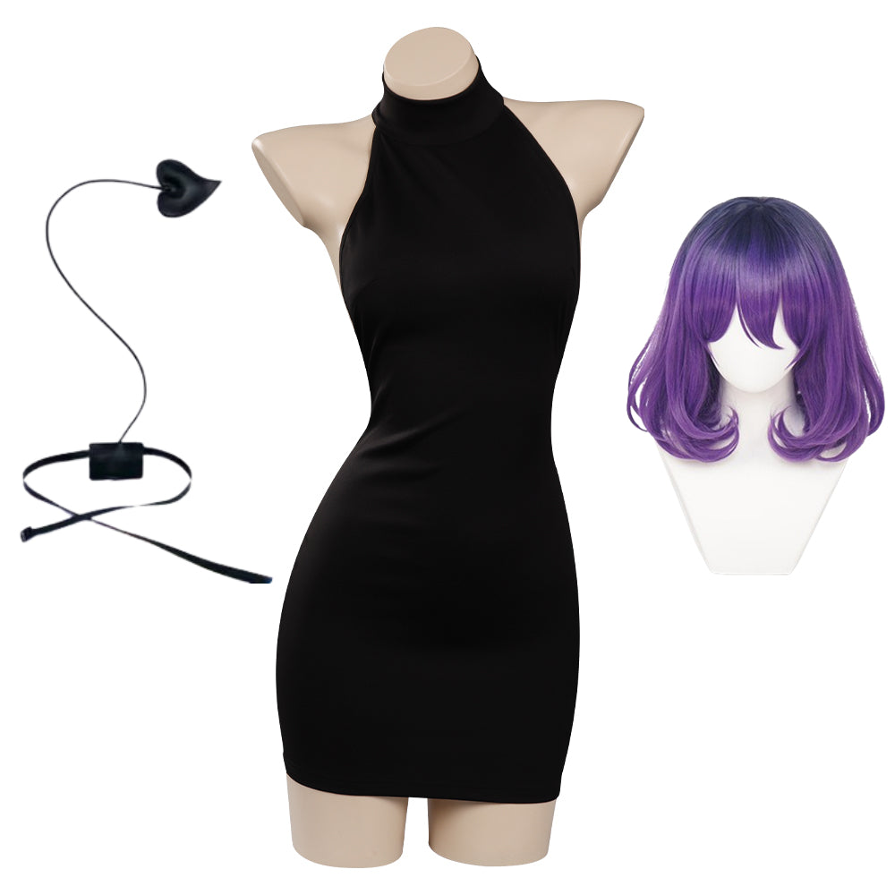 Vermeil in Gold - Vermeil Sexy Black Skirt Outfits Halloween Carnival Cosplay Costume