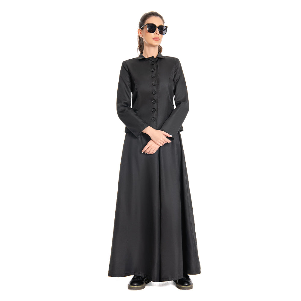 Beetlejuice 2024 Lydia Deetz Black Dress Outfits Halloween Carnival Suit Cosplay Costume