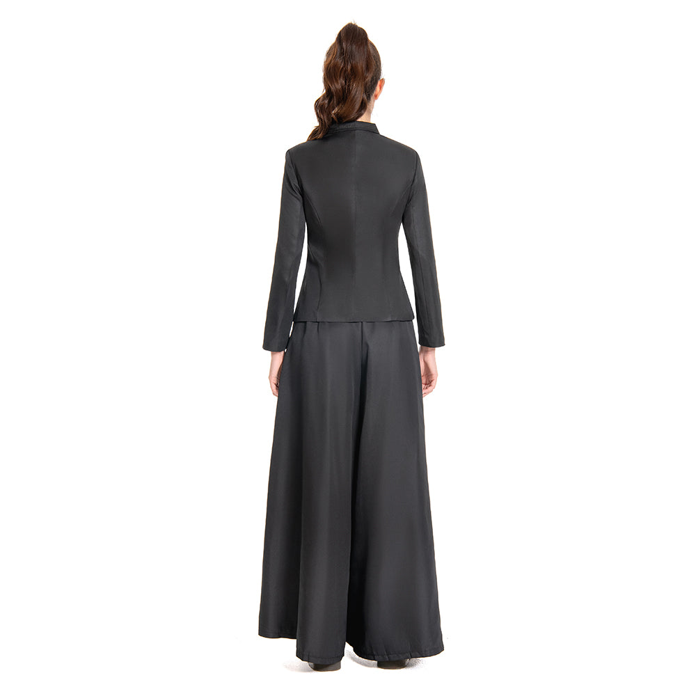 Beetlejuice 2024 Lydia Deetz Black Dress Outfits Halloween Carnival Suit Cosplay Costume
