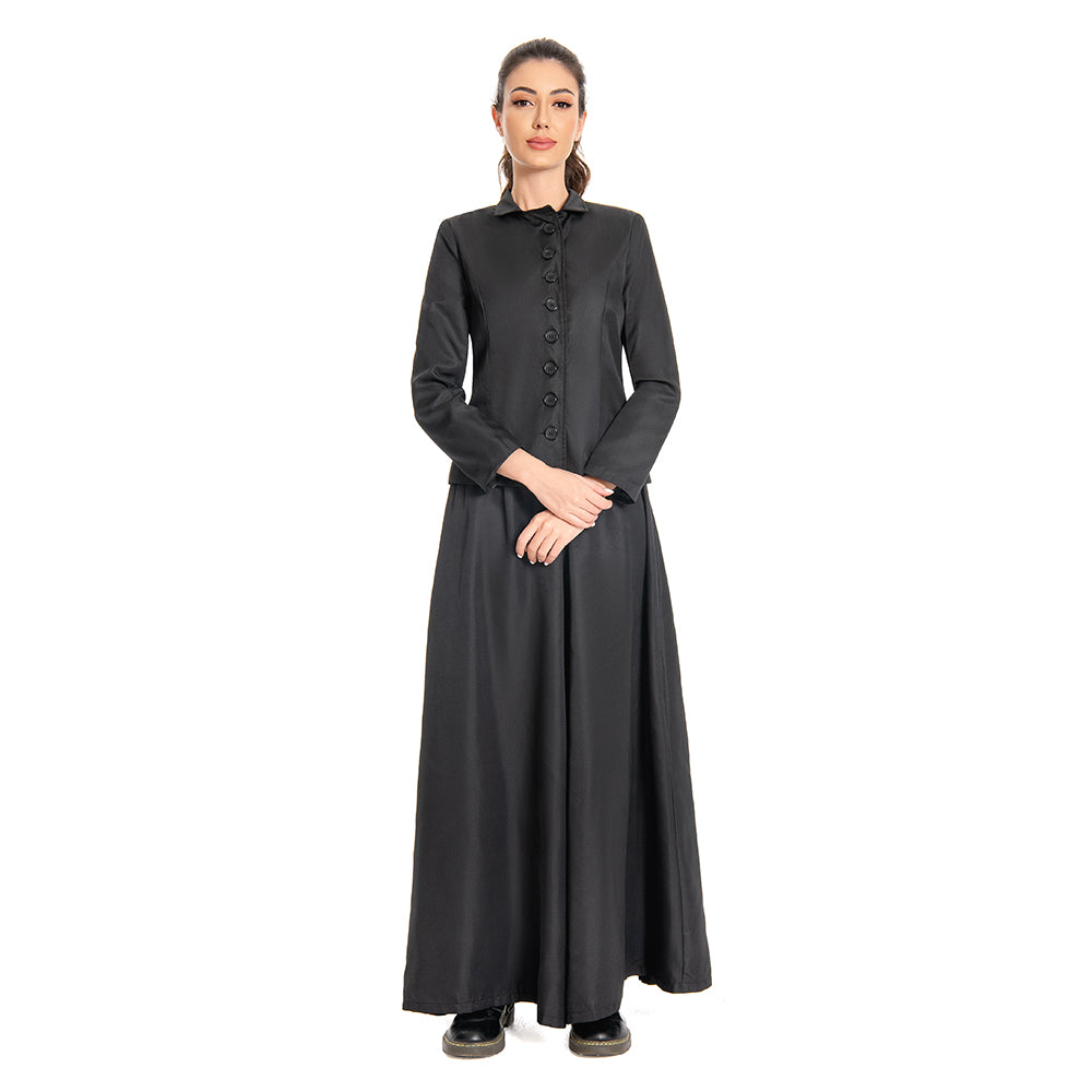 Beetlejuice 2024 Lydia Deetz Black Dress Outfits Halloween Carnival Suit Cosplay Costume