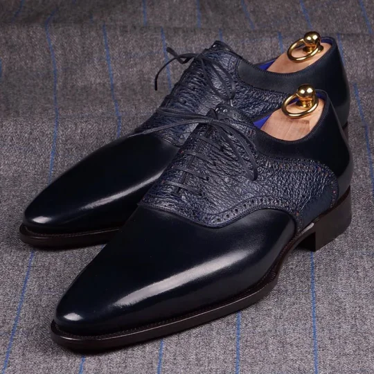 Classic black leather mask high-end men's loafers01