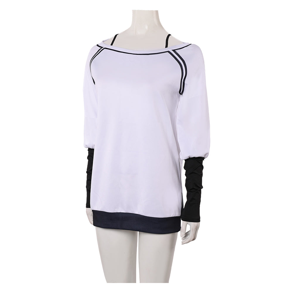 Dandadan Season 2 Momo Ayase White Oversize Top Shirt  Halloween Carnival Party Cosplay Costume