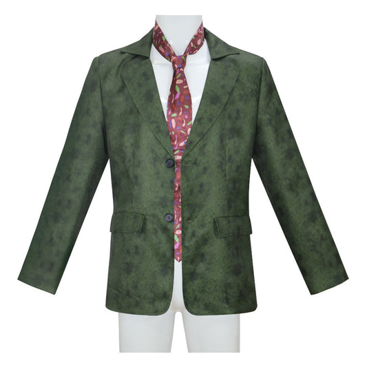 Disco Elysium Harrier Du Bois Men Green Suit Halloween Carnival Party Cosplay Costume