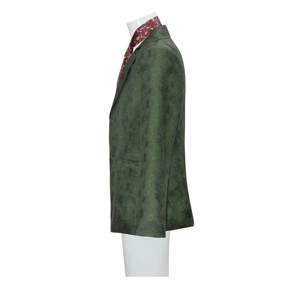 Disco Elysium Harrier Du Bois Men Green Suit Halloween Carnival Party Cosplay Costume