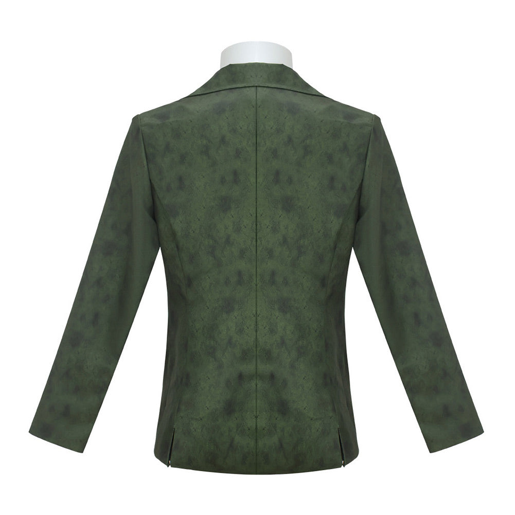 Disco Elysium Harrier Du Bois Men Green Suit Halloween Carnival Party Cosplay Costume