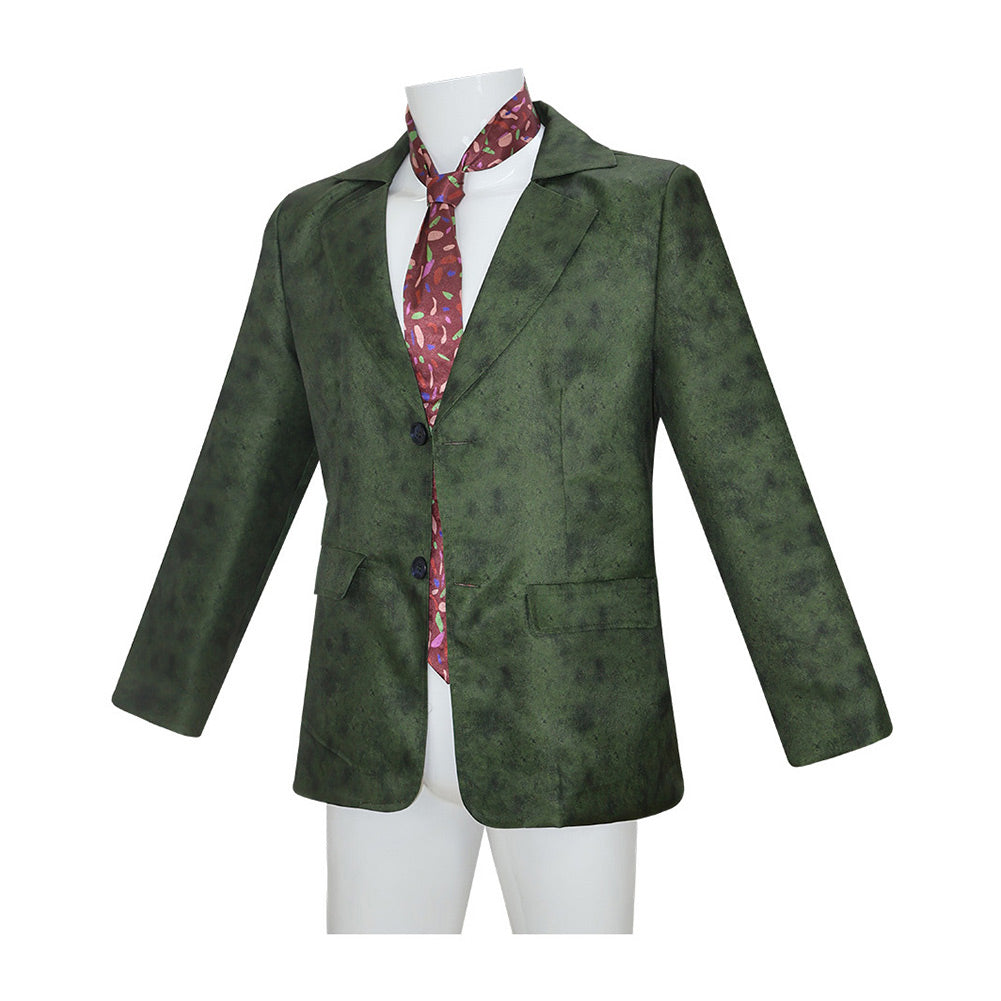 Disco Elysium Harrier Du Bois Men Green Suit Halloween Carnival Party Cosplay Costume