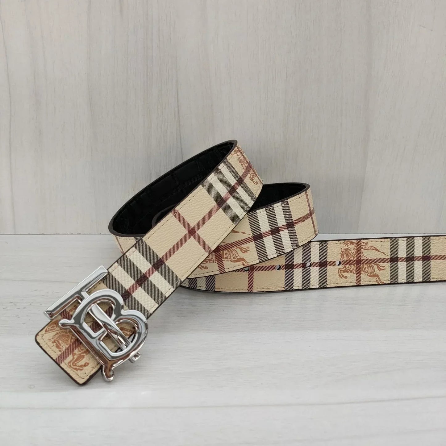 Men's Big Brand Belt Letter Buckle Smooth Buckle Casual All-match Teenager Internet-famous Same-style Belt