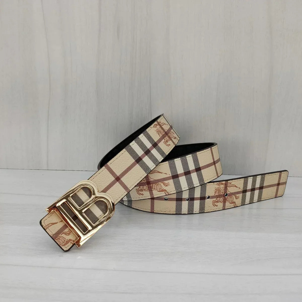 Men's Big Brand Belt Letter Buckle Smooth Buckle Casual All-match Teenager Internet-famous Same-style Belt