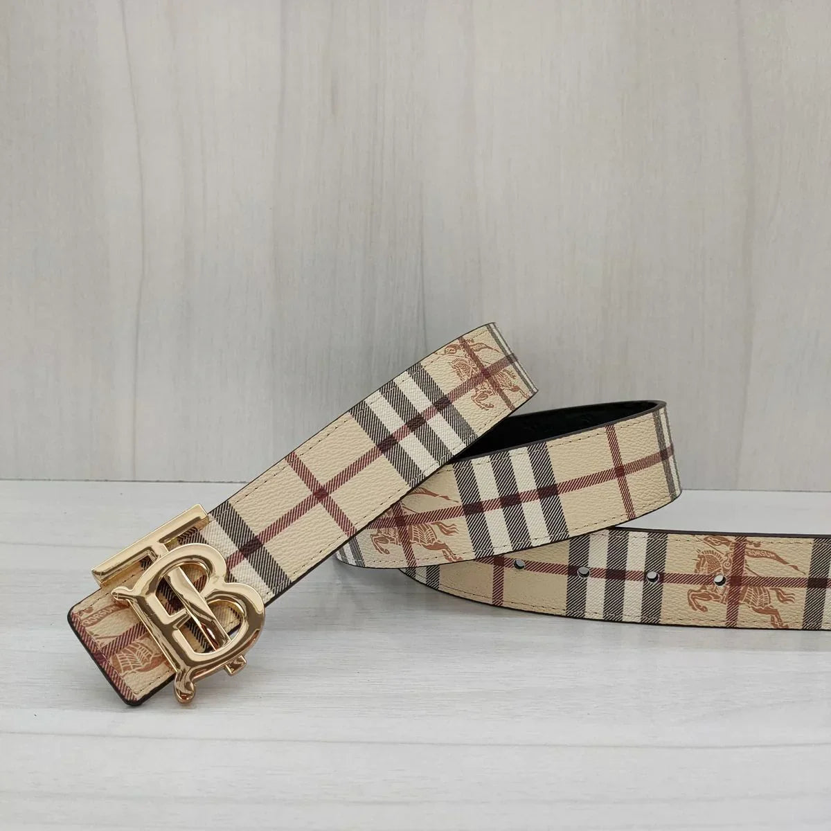 Men's Big Brand Belt Letter Buckle Smooth Buckle Casual All-match Teenager Internet-famous Same-style Belt