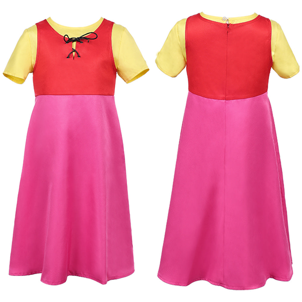 Heidi Girl of the Alps Heidi Kids Children Pink Dress Halloween Carnival Party Cosplay Costume