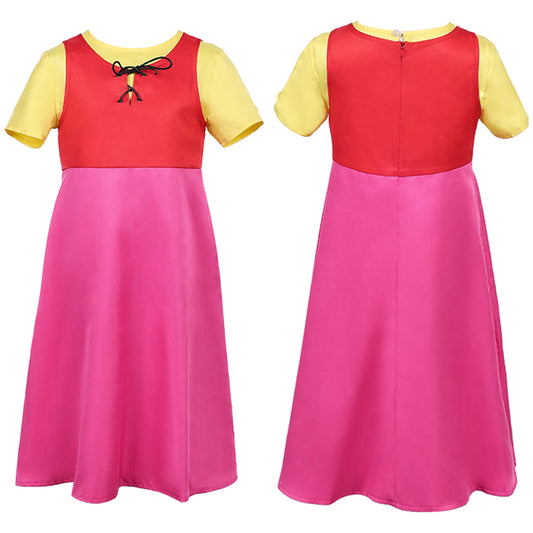 Heidi Girl of the Alps Heidi Kids Children Pink Dress Halloween Carnival Party Cosplay Costume