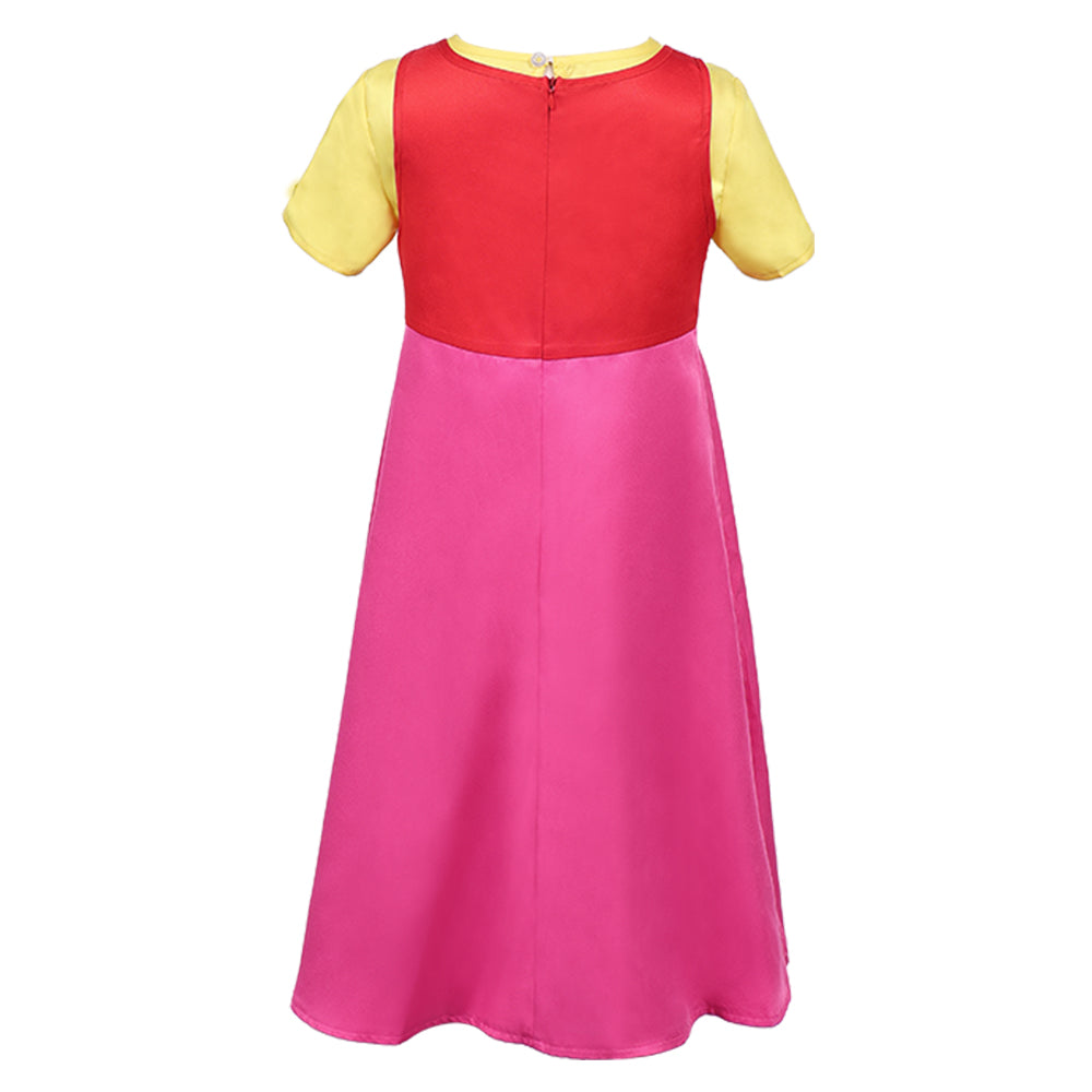 Heidi Girl of the Alps Heidi Kids Children Pink Dress Halloween Carnival Party Cosplay Costume