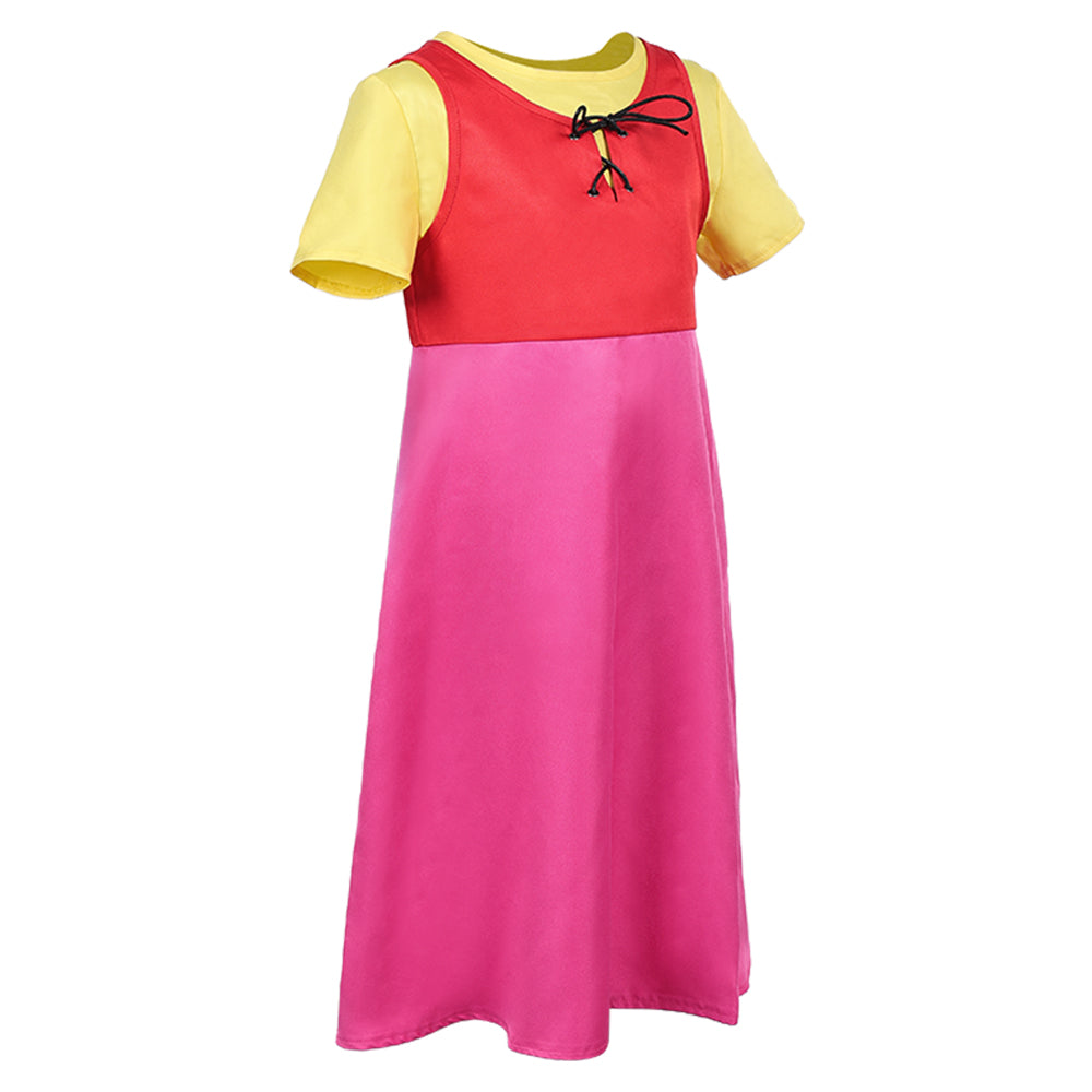 Heidi Girl of the Alps Heidi Kids Children Pink Dress Halloween Carnival Party Cosplay Costume