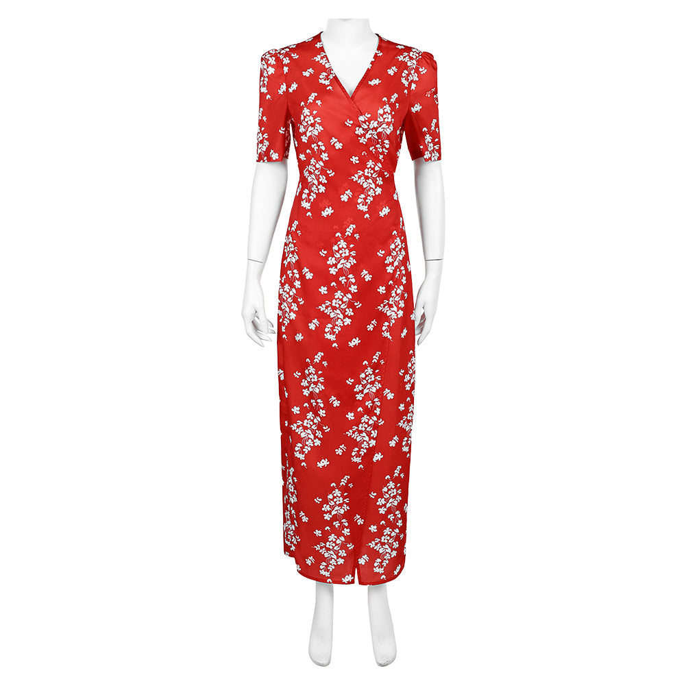 Honey Don't! Honey O Donahue Red Printed Dress Halloween Carnival Party Cosplay Costume
