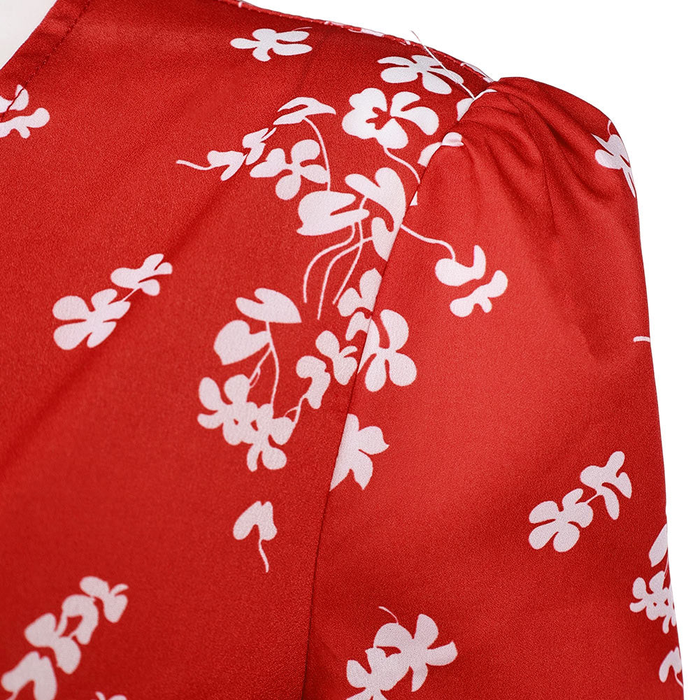 Honey Don't! Honey O Donahue Red Printed Dress Halloween Carnival Party Cosplay Costume
