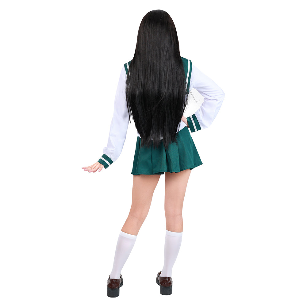 InuYasha Kagome Higurashi Women Girls Uniform Skirt Outfit Cosplay Costume Halloween Carnival Costume