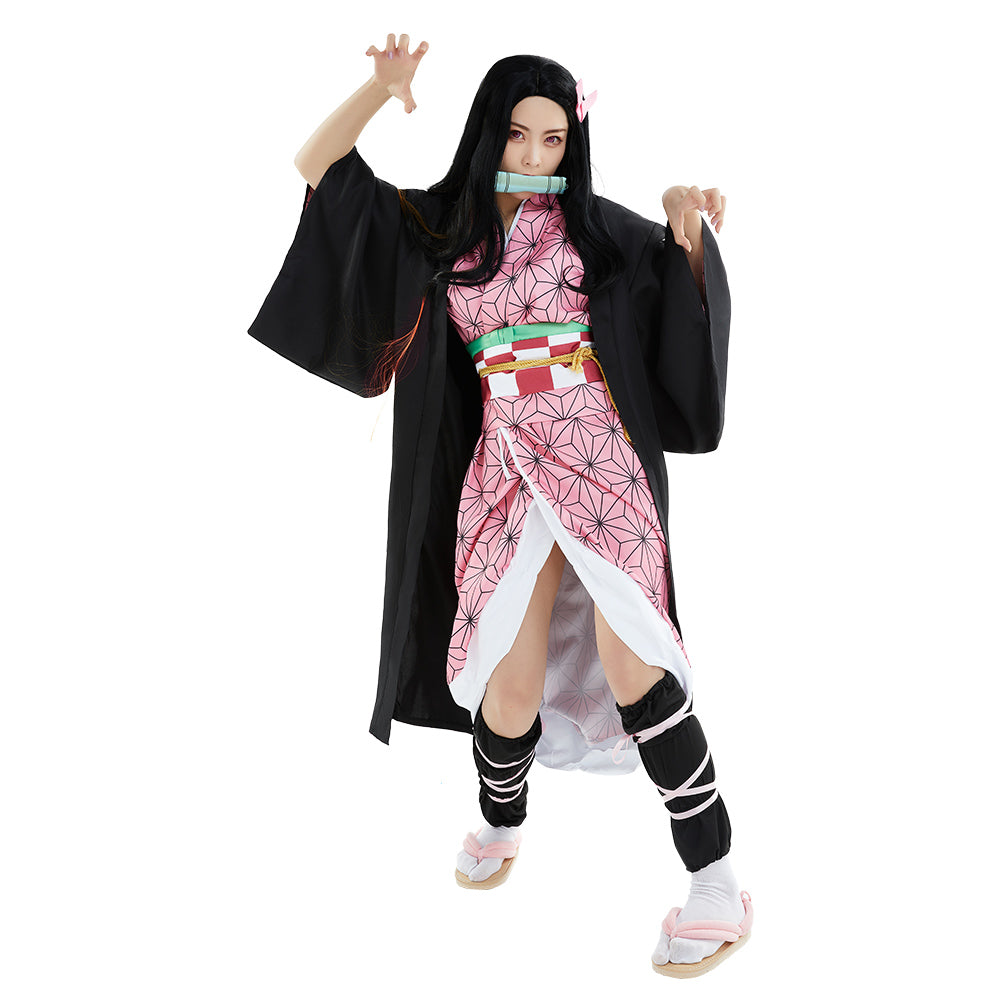 Kimetsu no Yaiba Kamado Nezuko Adult Kimono Outfits Halloween Carnival Suit Cosplay Costume
