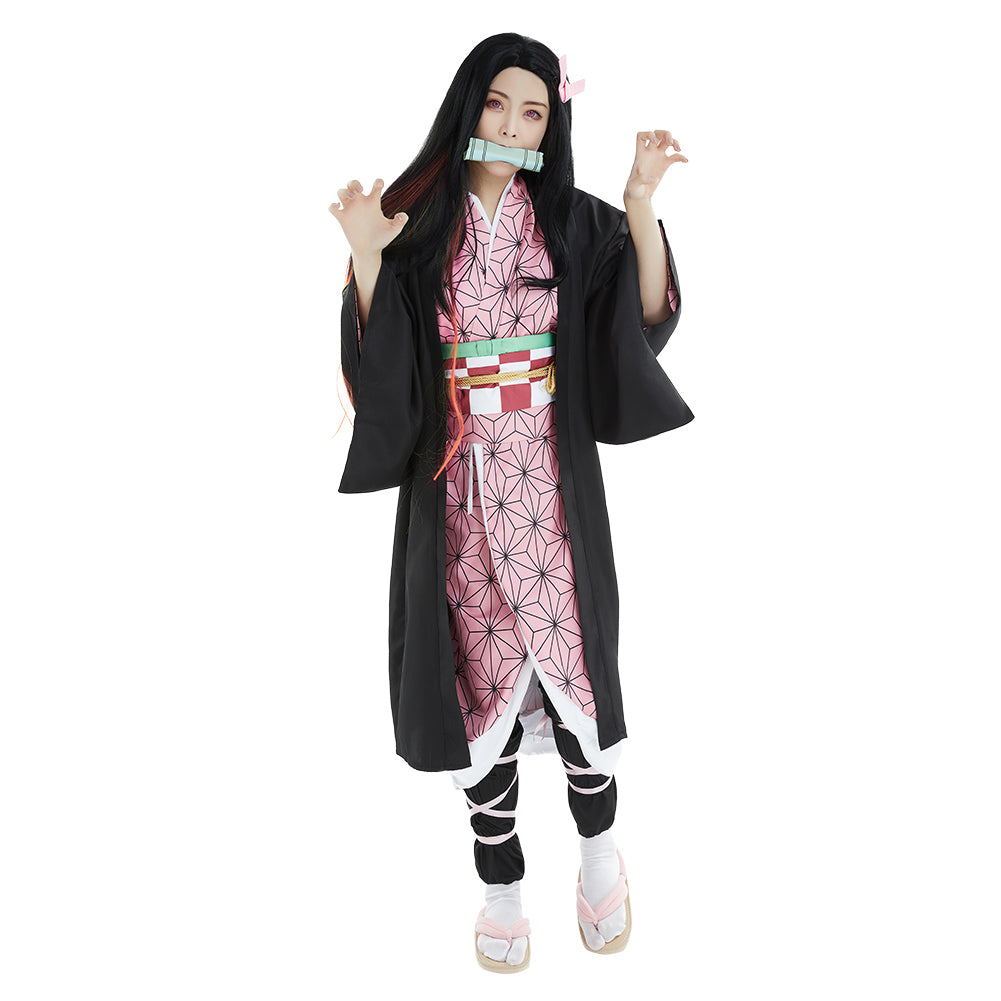 Kimetsu no Yaiba Kamado Nezuko Adult Kimono Outfits Halloween Carnival Suit Cosplay Costume
