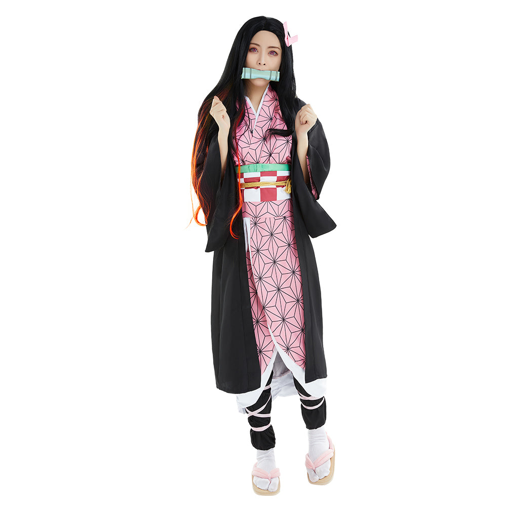 Kimetsu no Yaiba Kamado Nezuko Adult Kimono Outfits Halloween Carnival Suit Cosplay Costume