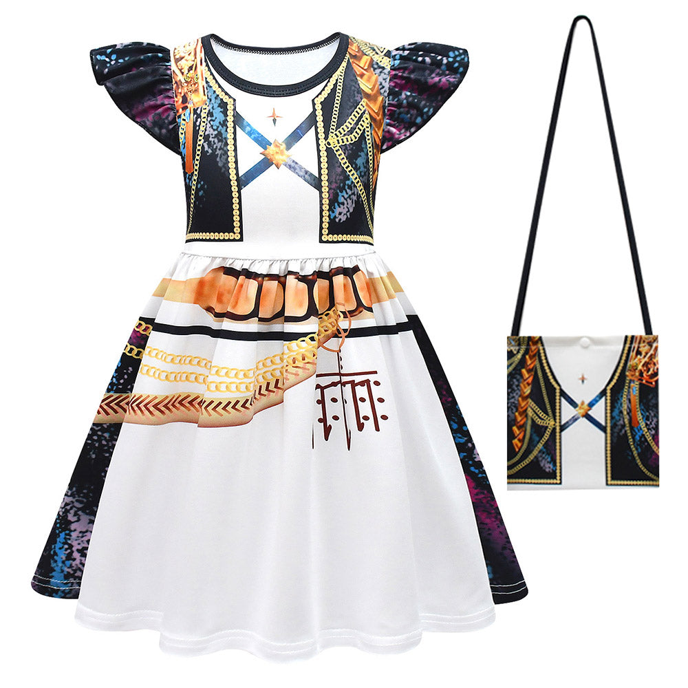 Kpop Demon Hunters Huntrix Golden Bag Dress Set For Kids Children Halloween Carnival Party Cosplay Costume