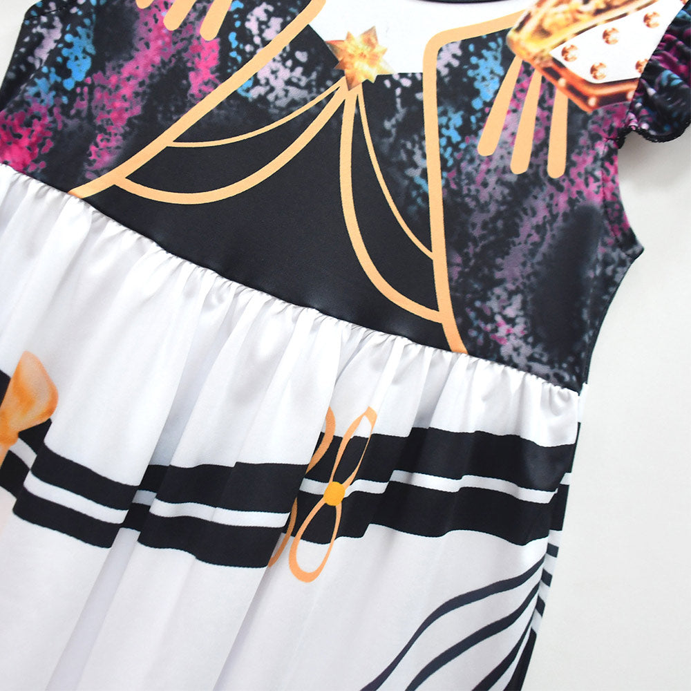 Kpop Demon Hunters Huntrix Golden Bag Dress Set For Kids Children Halloween Carnival Party Cosplay Costume