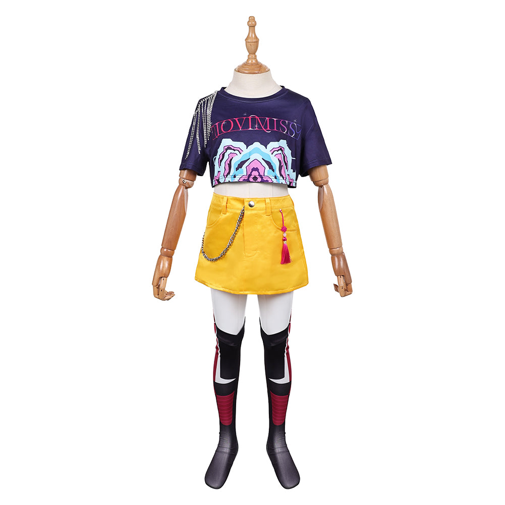 Kpop Demon Hunters Huntrix Team Outfits For Kids Children Halloween Carnival Party Cosplay Costume