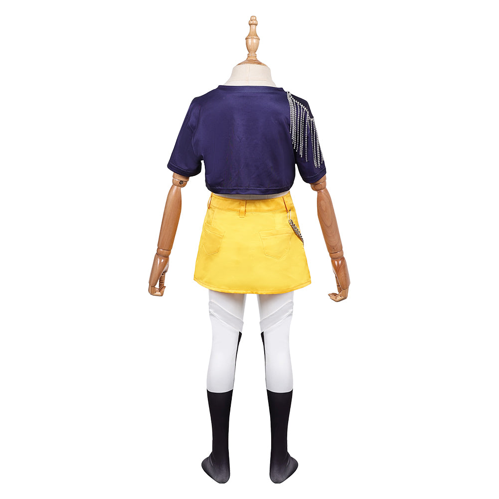 Kpop Demon Hunters Huntrix Team Outfits For Kids Children Halloween Carnival Party Cosplay Costume