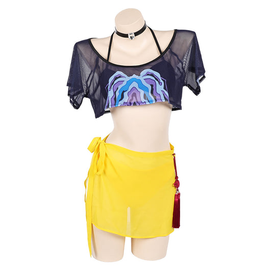 Kpop Demon Hunters Mira 4Pcs Swimsuit Halloween Carnival Party Cosplay Costume Original Design