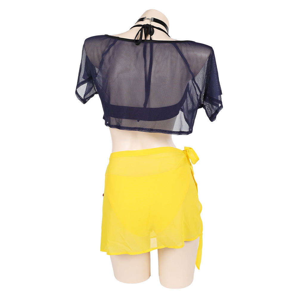 Kpop Demon Hunters Mira 4Pcs Swimsuit Halloween Carnival Party Cosplay Costume Original Design