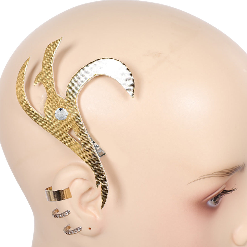 Kpop Demon Hunters Mira Golden Ear Clip Ornament Halloween Carnival Costume Accessories