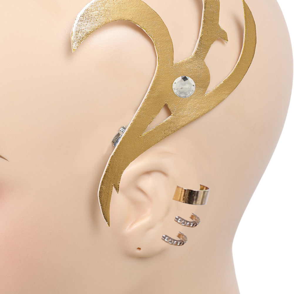 Kpop Demon Hunters Mira Golden Ear Clip Ornament Halloween Carnival Costume Accessories