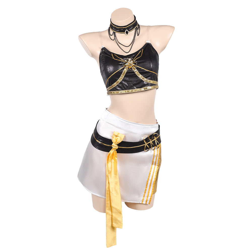 Kpop Demon Hunters Mira Golden White Uniform Halloween Carnival Party Cosplay Costume